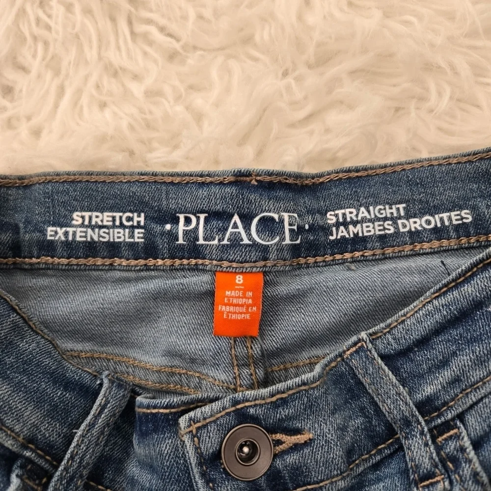 The Children's Place STRAIGHT STRETCH Adjustable waist jeans. Size 8. New.
